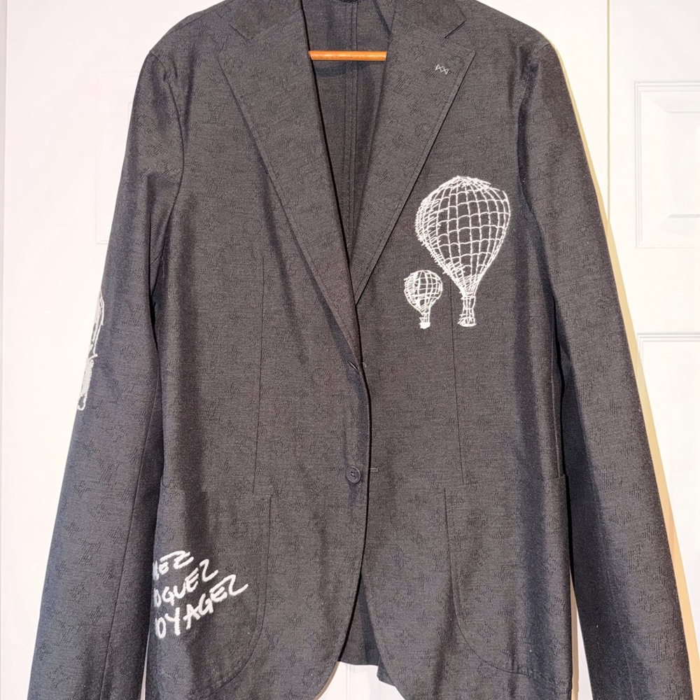 Louis Vuitton Dark Gray Blazer with Balloon Design